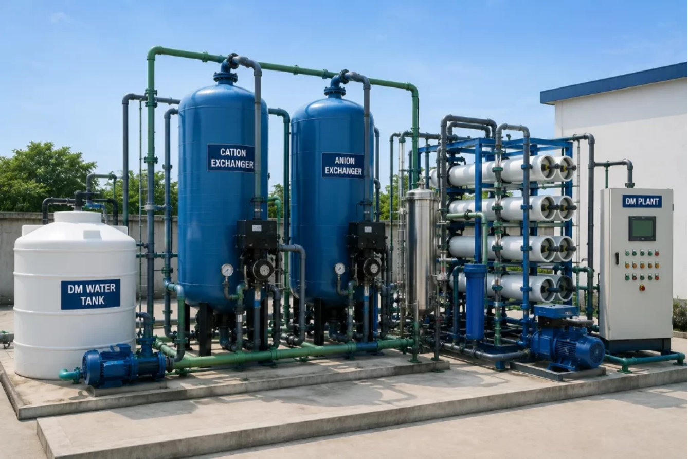 Industrial ion exchange demineralisation DM plant vessels